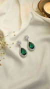 Gala Green Pear Earrings