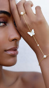 Butterfly &amp; Pearl Slave Bracelet