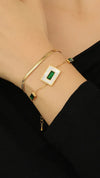 Emerald Art Deco Layered Bracelet