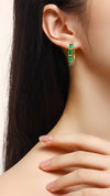 The Emerald Hex Earring